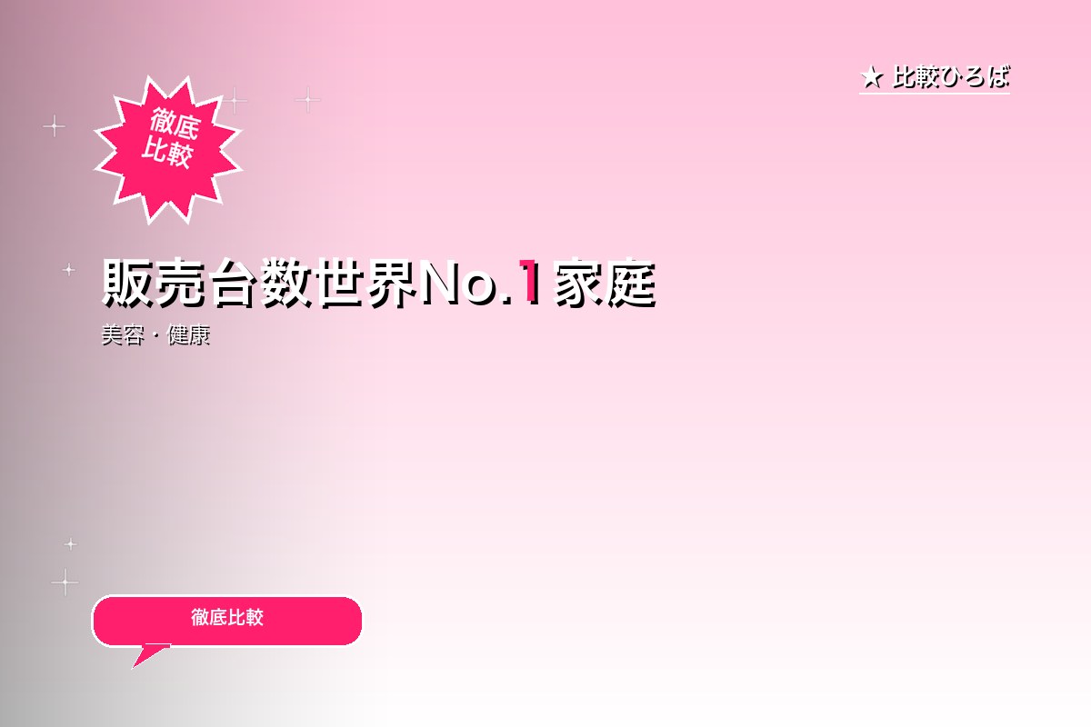 販売台数世界No.1家庭用光美容器 評判・特徴ロゴ