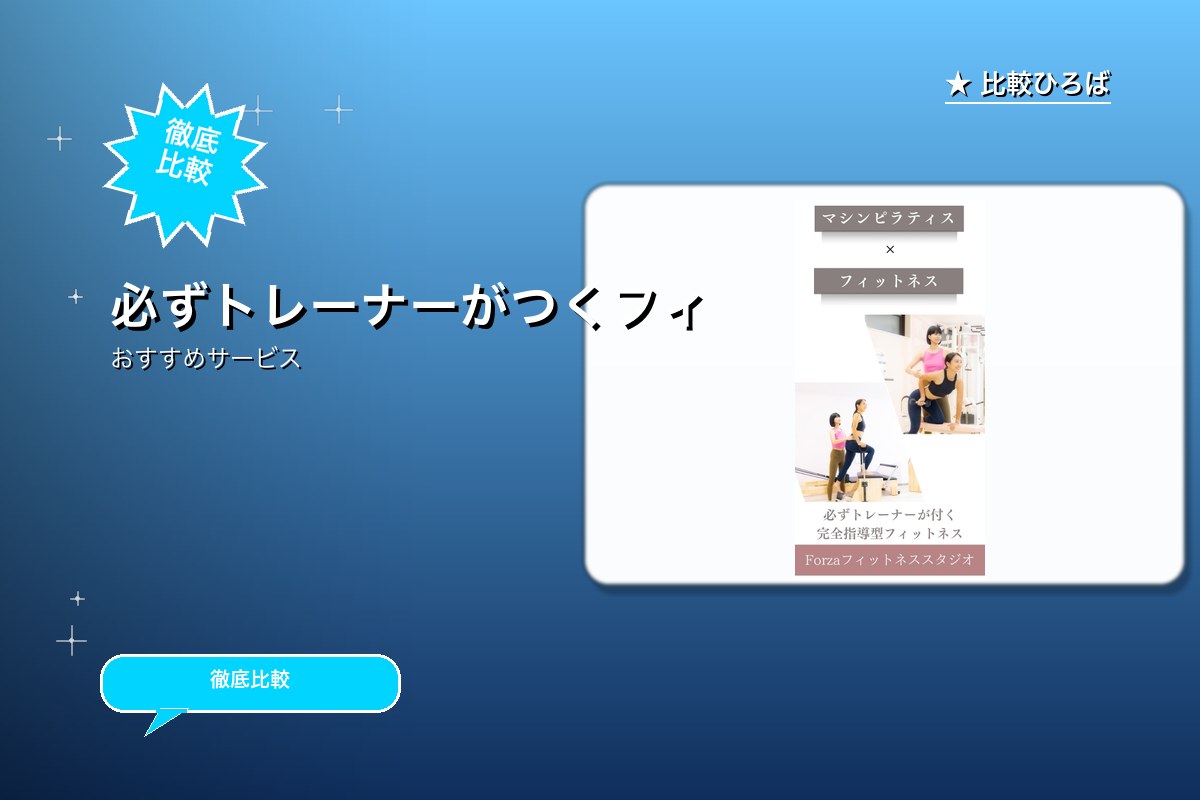 必ずトレーナーがつくフィットネスクラブ「Forzaフィットネススタジオ」の体験のロゴ・バナー
