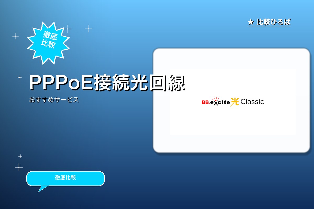 PPPoE光回線のサービス紹介画像